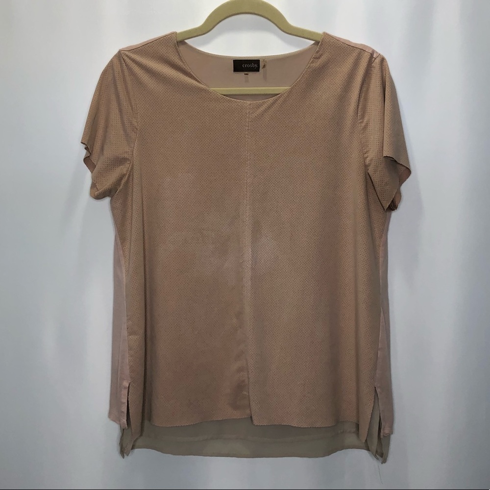 Crosby Pink Blush Short Sleeve Top Size MD